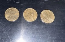 President Gold Lot- Rare 2014 Calvin Coolidge Key Date & 2 Hayes Error Rim Coins picture