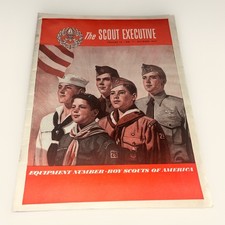 BOY SCOUT - OCTOBER 1947 SCOUT EXECUTIVE - EQUIPMENT CATALOG W/LOCAL XMAS FLYER picture