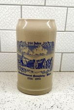 Vintage klosterbrauerei kreuzberg stoneware beer stein 1l (1731-1981) picture