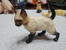 Vtg Norleans Siamese Cat Figurine Ceramic Kitten 3.75