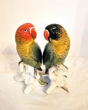 Pair of Karl Ens of Germany Porcelain Parrot Figurines 1900 to 1919 picture