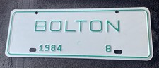 Vintage 1984 Bolton NC City License Plate Rare Low #8 picture