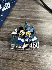 Disneyland 60th Anniversary Diamond Celebration Lanyard Pin  Mickey Minnie NWT  picture