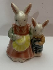Vintage Enesco Albert Kessler Story Time Rabbit Figurine Mother Laundry Baby picture