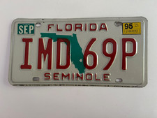 1995 Florida License Plate Seminole County All Original picture