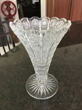 Exceptional Large Antique Cut Glass Vase picture