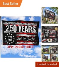 Durable 250  American Flag - 3-Ply Double-Sided for Outdoor Display picture