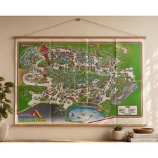 Vintage 1983 Six Flags Magic Mountain Souvenir Map Valencia California Colossus picture