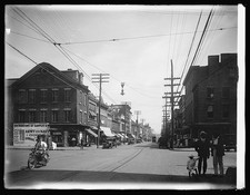 Alexandria Virginia 1921 King Street street scene storefronts trolley lines picture