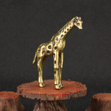 1pcs Solid Brass Giraffe Figurine Statue Home Ornaments Animal Figurines Gift picture