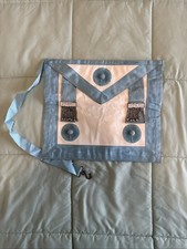 Master Mason Craft Apron UGLE English Constitution Lamb Skin Vintage Free Masons picture