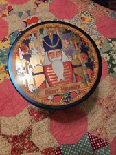VINTAGE 1999 MAURICE LENELL COOKY CO.  ASSORTED COOKY TIN - HOLIDAY, XMAS picture