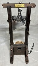 antique ~GUILLOTINE vintage SPAIN SIGLO XVII old Saloon/Drugstore CIGAR CUTTER~ picture