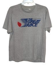Vintage 80's Pittsburgh Great Race T Shirt XL Gray Running Marathon Tee 1987 picture