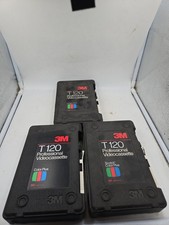  Three Vintage 3M T120 Broadcast Videocassette    Hardshell Case picture