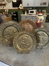 Lot Of 4 Peerage Brass Engraved Plates picture