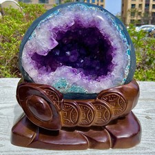 15.43LB  TOP Natural run-of-mine Amethyst quartz crystal Money Bag Decoration picture