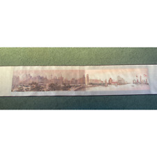 Beautiful Panorama of The Bund of Shanghai Color Silk Scroll Print Decor picture