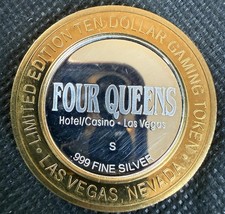 ⭐️4 QUEENS HOTEL & CASINO Limited Edition 99.99% .6 Oz. Pure Silver Strke⭐️ picture