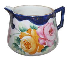 Nippon JE-OH Porcelain China Hand Painted Cobalt Roses Art Nouveau 6