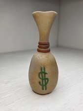 Money Bag Tobacco Pipe Hand Blown Glass Never Used w/ Old Price Tag COOL picture