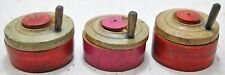 Vintage Lot of 3 Wooden Mini Grinder Toys Original Hand Crafted Lacquer Painted picture