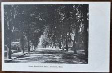 BROCKTON MA MASS~Green Street from Main St~Houses~Unused UDB Vintage Postcard picture