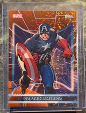 2026 Topps Neon Marvel Captain America Orange Sparkle Foil /25 picture