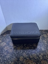 Pandora Jewelry Box Travel Case Black Pink Organizer Storage Zippered picture