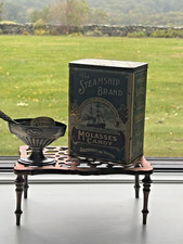 Vintage Steward and Young 'The Steamship Brand' Molasses Advertising Candy Tin picture