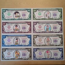SET, 8Pcs Beauty  Art Ploymer Note, 2026, Art Collectibles, 100,Fluorescent, UNC picture