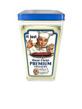 Vintage 1993 Nabisco Thin Crisp Premium Saltine Cracker Tin Collectors Choice picture