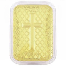 Shop LC Solid 24K Yellow Gold Emboss Sheet, 10mg - Holy Bible picture