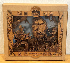 DISNEY 2017 ANIMAL KINGDOM EXPANSION TEAM MULTIPLANE GLASS 3D WOOD CARVED PLAQUE picture
