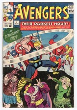 Avengers 7 1964 Marvel Comics VG+ 4.5 Captain America Baron Zemo Enchantress picture