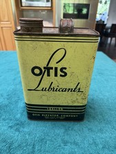 Vintage Otis Elevator Otis Lubricants Oil   Empty One Gallon Tin Can picture