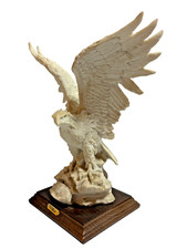 Vintage Auro A Belcari Bald Eagle Sculpture Bird Italy Capodimonte 1985 DEAR picture