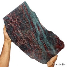 7.6kg Ruby Kyanite Rough Plate Untreated Crystal Display Specimen with Stand picture