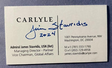 SIGNED JAMES STAVRIDIS SUPREME ALLIED COMMANDER, NATO - BUSINESS CARD picture