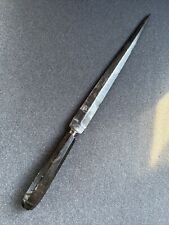 Rare Antique Dagger Italian Corsican Knife Horn Handle Sculpted Blade 1800s picture