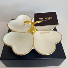 MIKIMOTO Jewelry Case four-leaf clover Heart-shaped Pottery Pearl gold case picture