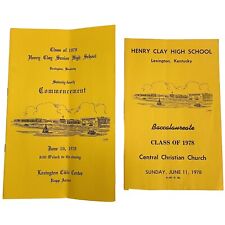 1978 Henry Clay High School Lexington Kentucky Commencement Program picture