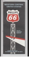 Western Central United States Road Map Courtesy of Phillips 66 1965 Edition picture