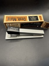 Vintage Markwell Desk Mate Standard Stapler Gray USA Made in Original Box picture