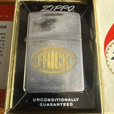 Zippo FRICK Silver Lighter- vintage in box collectible-plus a free one no box picture