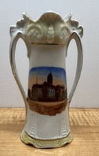Antique Porcelain Double Handled Souvenir Vase picture