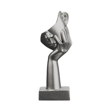 Face in Hand Sculpture Solid .999 Fine Silver Made to Order 3-12 oz t picture