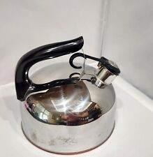 Vtg 1801 Paul Revere Ware Tea Pot Whistling Copper Bottom 2qt  picture