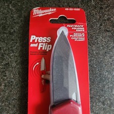 Milwaukee Fastback 48-22-1520 Press & Flip Folding Knife Red, SS Blade picture