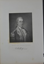 Antique Revolutionary War General Otho Holland Williams 1834 Engraving Art picture